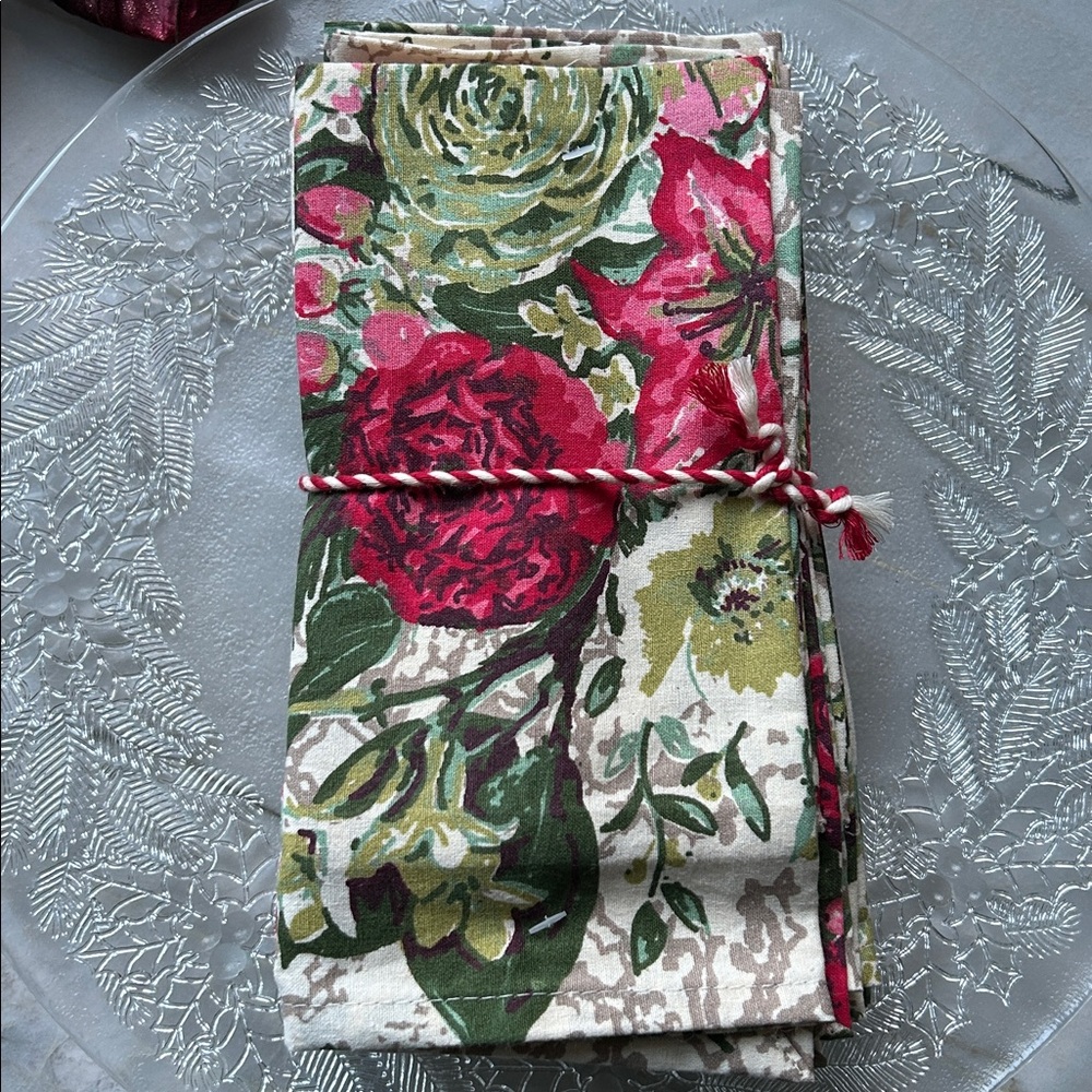 April Cornell (10pk) Floral Cotton Napkins - Picture 2 of 4